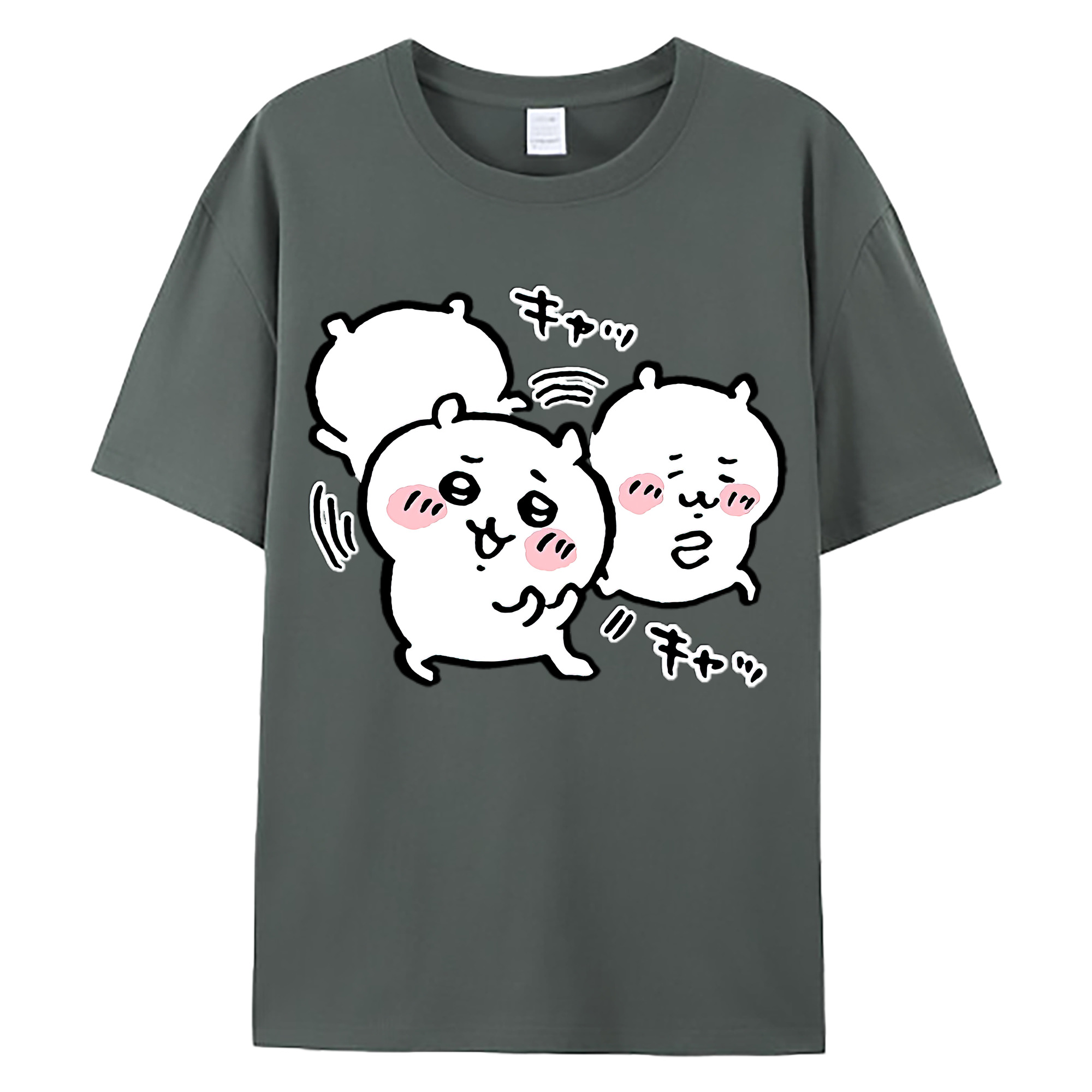（画像用） ちいかわ ちいかわ Chii-kawa chiikawa 綿100％ メンズ半袖Tシャツ｜肌触りやわらか＆通気性